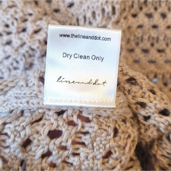 Line & Dot Light Beige Loose Woven Knit Sweater - Picture 6 of 6